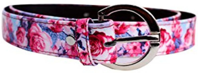 

Viva Girls Casual, Evening, Party Pink Artificial Leather Belt, Hot pink floral