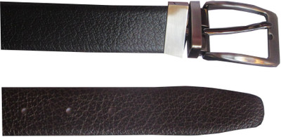 

eXcorio Men Formal Black Genuine Leather Reversible Belt, Black;brown