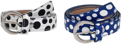 

SRS Women Casual Blue, White Artificial Leather Belt, Blue-white-25