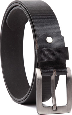 

U+N Men Formal Black Genuine Leather Belt