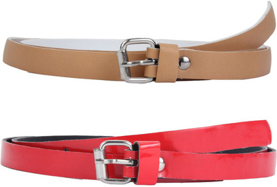 

SRS Women Casual Beige, Red Synthetic Belt