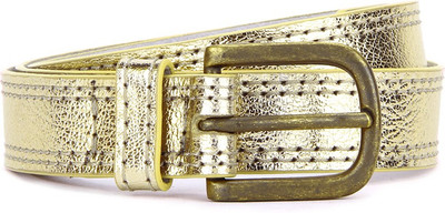 

Ilina Women Casual Gold Genuine Leather, Metal Belt, Golden