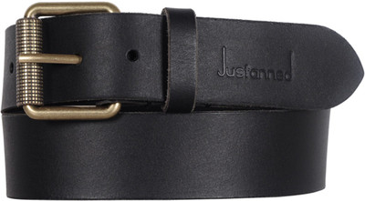 

Justanned Men Casual Black Genuine Leather Belt