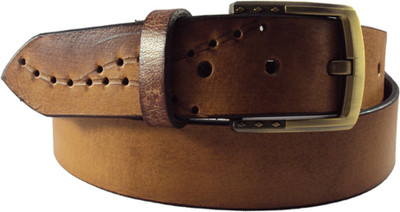 

National Leathers Men Casual Tan Genuine Leather Belt