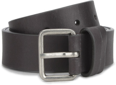 

United Colors of Benetton Men Black Genuine Leather Belt, 90r