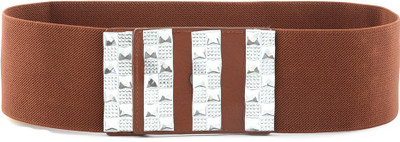 

Buckle Up Women Casual Tan Artificial Leather Belt