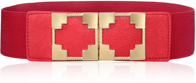 

Calvino Women Casual, Formal Red Artificial Leather Belt