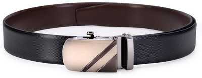 Teakwood Men Casual Black Genuine Leather Reversible Belt