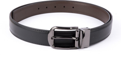 

Pacific Gold Men Formal Black Synthetic Reversible Belt, Black;brown