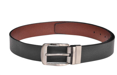 

Scarleti Men Casual Black Genuine Leather Reversible Belt
