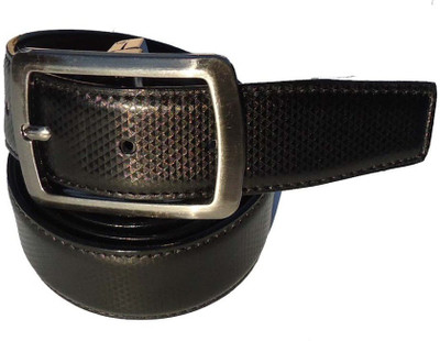 

P&E Men Formal Black Artificial Leather Reversible Belt