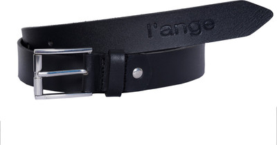 

l'ange Men Casual Black Genuine Leather Belt