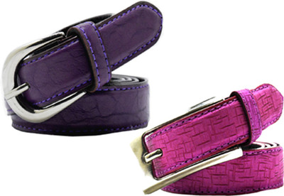 

Wholesome Deal Women Casual Multicolor Synthetic Belt, Red and pink