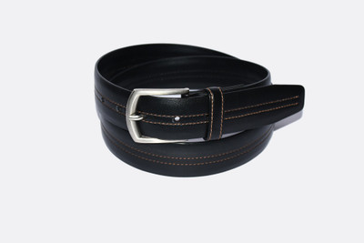 

Pellezzari Men Formal Black Genuine Leather Belt