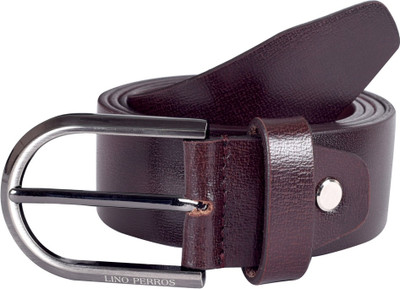 

Lino Perros Men Formal Brown Genuine Leather Belt