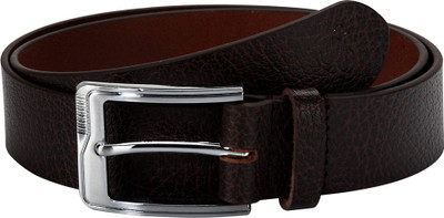 

Contrast Men Evening Brown Genuine Leather Belt, Brown-09