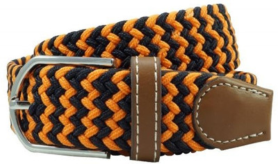 

The Tie Hub Men Casual Orange Synthetic Belt, Black;orange
