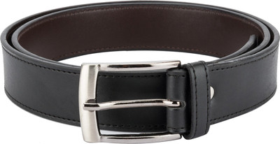 

Glitters Men Casual Black Artificial Leather Belt, Blackc1