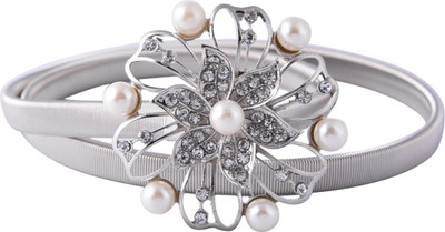 

Buckle Up Women Casual Silver Metal Belt