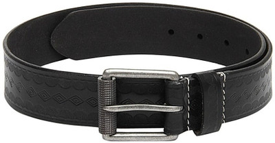

Fume Men Casual Black Genuine Leather Belt