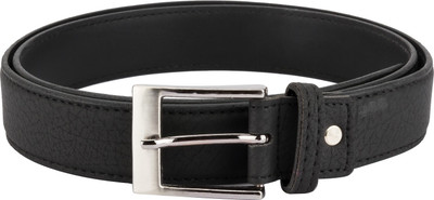 

Glitters Men Casual Black Artificial Leather Belt, Blackc2