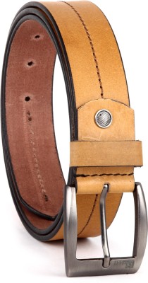 

U+N Men Casual Tan Genuine Leather Belt