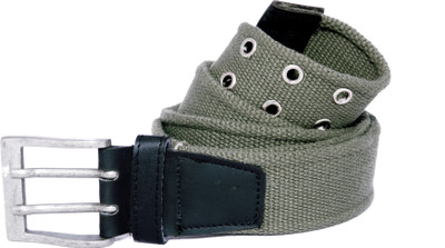 

Hidedge Men Casual Green Synthetic Belt, Olive