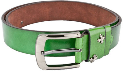 

Swiss Design Men Casual Green Genuine Leather Belt