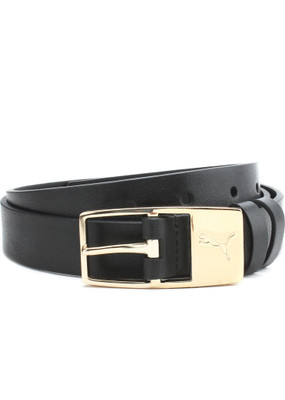 

Puma Women Black Artificial Leather Belt, Black and gold