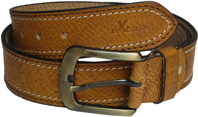 

eXcorio Men Casual Tan Genuine Leather Belt