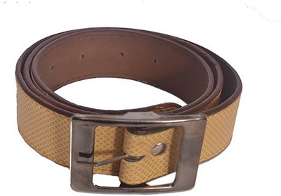 

Aam Shopping Men White Artificial Leather Belt