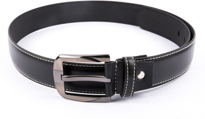 

Leather Hub Men Casual Black Synthetic Reversible Belt