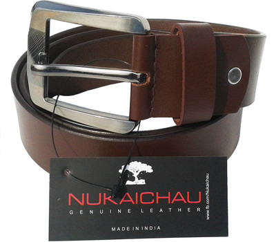 

NUKAICHAU Men Formal Brown Genuine Leather Belt, Brn c