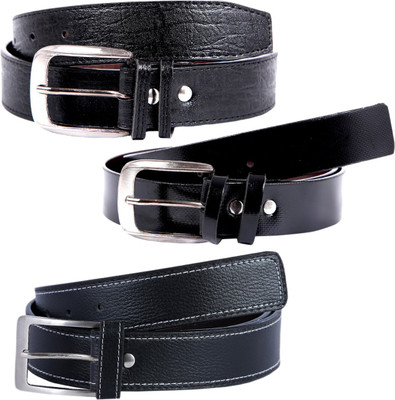 

Kritika's World Men Casual Black Artificial Leather Belt