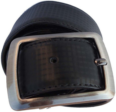 

P&E Men Formal Black Artificial Leather Reversible Belt