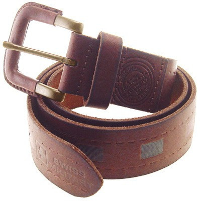 Swiss Military Men Brown Genuine Leather Belt