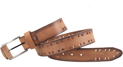 

Kangoo Men Casual Beige Genuine Leather Belt