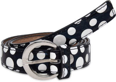 

SRS Women Casual Black Artificial Leather Belt, Black-11