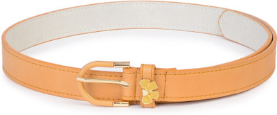 

Buckle Up Women Orange Artificial Leather Belt