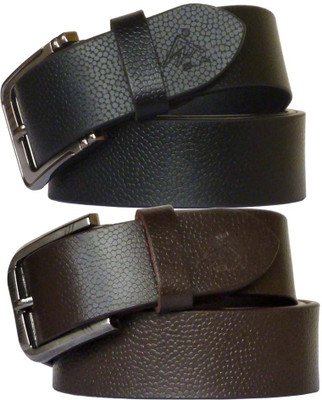 

Sondagar Arts Men Formal Black, Brown Genuine Leather Belt