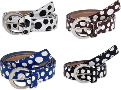 

SRS Women Casual Black, Blue, Brown, White Artificial Leather Belt, Black-blue-brown-white-44