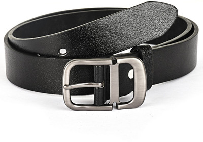 

Buckle Up Men Formal Black Genuine Leather Belt