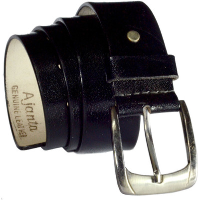 67% OFF on AJANTA Men Formal Black Genuine Leather Belt