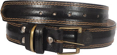 

Aam Shopping Men Casual Black Genuine Leather Belt
