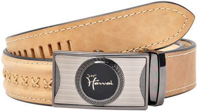 

Hawai Men Casual, Formal Brown Genuine Leather Belt, Light brown