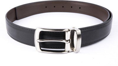 

Leather Hub Men Formal Black, Brown Synthetic Reversible Belt
