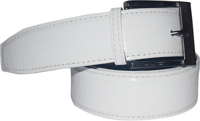 

Aleron Men Casual White Artificial Leather Belt