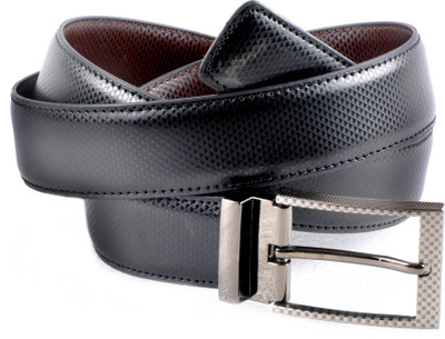 

Encanto Men Formal Black Artificial Leather Reversible Belt, Black-01;brown-02