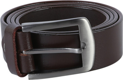 

TIE & CUFFS Men Formal, Party Brown Genuine Leather Belt