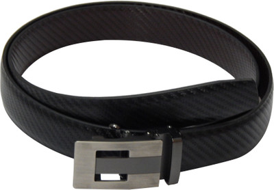 

Navaksha Men Formal Black Artificial Leather Reversible Belt